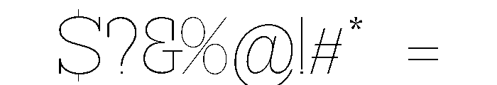 RockRest Thin Font OTHER CHARS