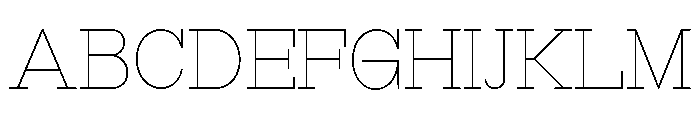 RockRest Thin Font UPPERCASE