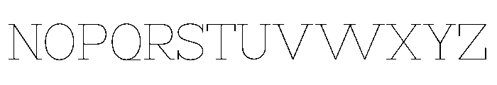 RockRest Thin Font UPPERCASE