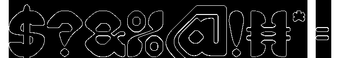 Rocket Romance-Hollow-Inverse Font OTHER CHARS