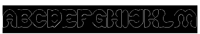 Rocket Romance-Hollow-Inverse Font UPPERCASE