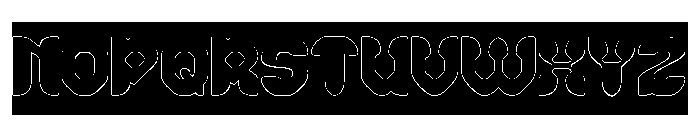 Rocket Romance-Hollow-Inverse Font UPPERCASE