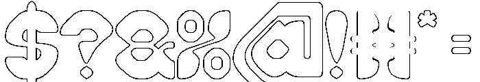 Rocket Romance-Hollow Font OTHER CHARS