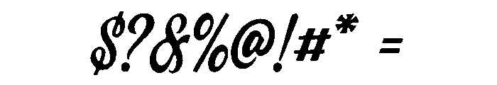 RocketThunder-Script Font OTHER CHARS