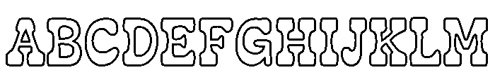 Rodeon Line Font UPPERCASE