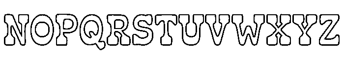 Rodeon Line Font UPPERCASE