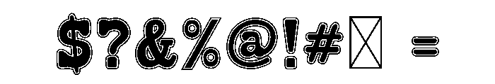 Rodeon Outline Font OTHER CHARS