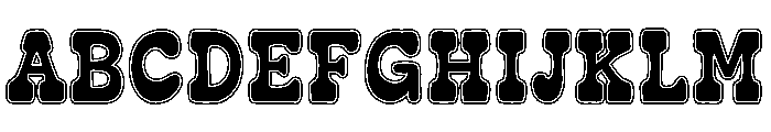 Rodeon Outline Font UPPERCASE