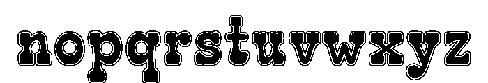 Rodeon Outline Font LOWERCASE
