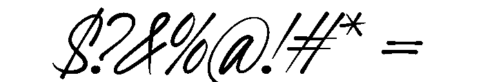 Roesent Script Regular Font OTHER CHARS