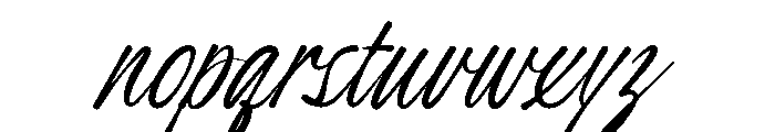 Roesent Script Regular Font LOWERCASE