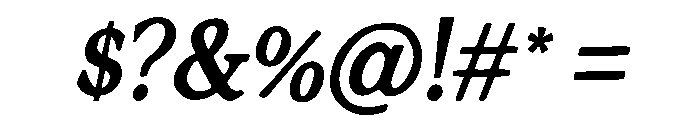 RogestaMeadowItalic-Italic Font OTHER CHARS