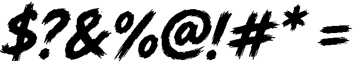 Rogue gang Brush Font OTHER CHARS