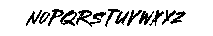 Roguex Brush Font LOWERCASE