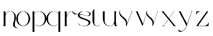 Roise Glamour Font LOWERCASE