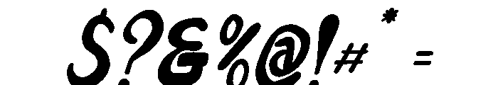 Rokam Letter Italic Font OTHER CHARS