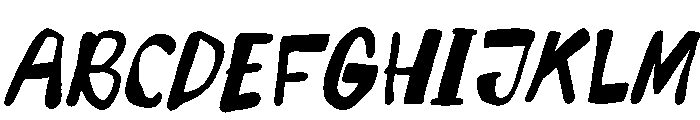 Rokam Letter Italic Font UPPERCASE