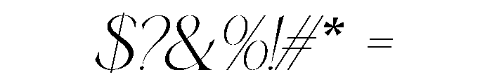Roken Oblique Font OTHER CHARS