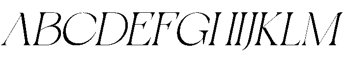 Roken Oblique Font UPPERCASE