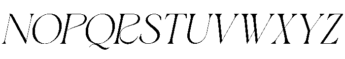 Roken Oblique Font UPPERCASE