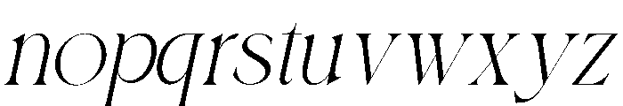 Roken Oblique Font LOWERCASE