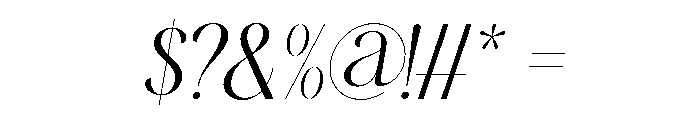 Roliace Italic Font OTHER CHARS