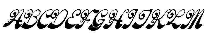 Rolling Rhapsody Italic Font UPPERCASE