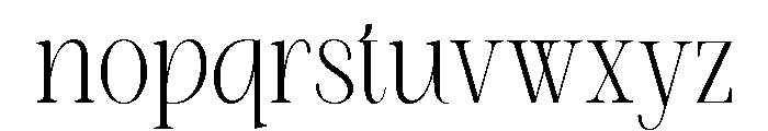 Roman Nemure Regular Font LOWERCASE