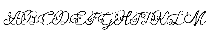 Romance Sunday Font UPPERCASE