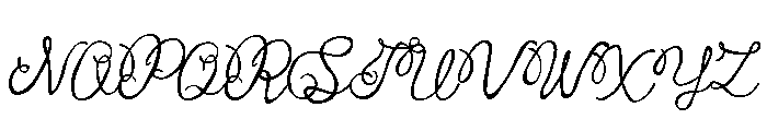 Romance Sunday Font UPPERCASE