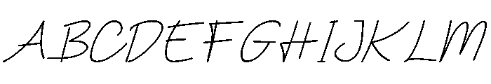 Romance Utille Script Italic Font UPPERCASE