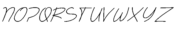 Romance Utille Script Italic Font UPPERCASE