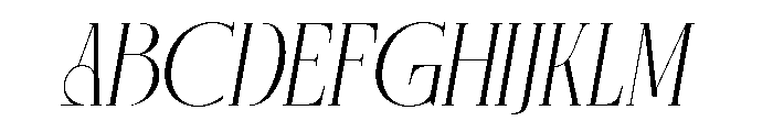 Romane Slant Font UPPERCASE