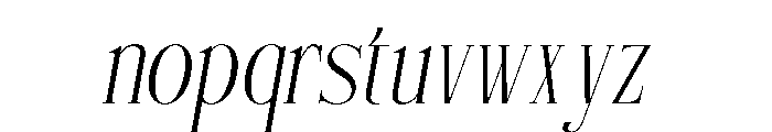 Romane Slant Font LOWERCASE