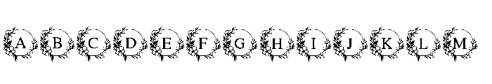 Romantic Bloom Monogram Font UPPERCASE