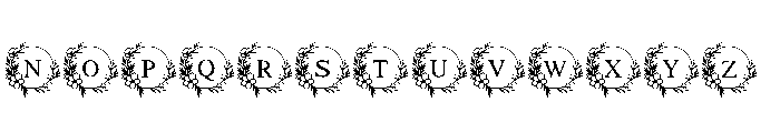 Romantic Bloom Monogram Font UPPERCASE
