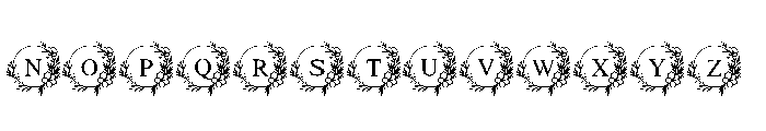 Romantic Bloom Monogram Font LOWERCASE