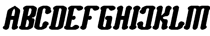 Romantic Club Bold Italic Font UPPERCASE
