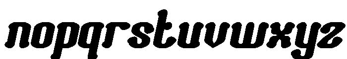 Romantic Club Bold Italic Font LOWERCASE