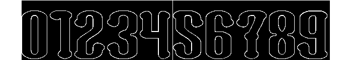 Romantic Club-Hollow-Inverse Font OTHER CHARS