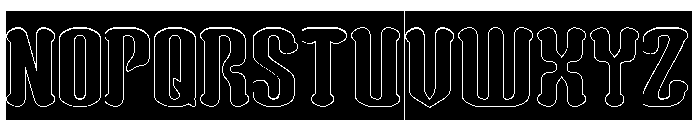 Romantic Club-Hollow-Inverse Font UPPERCASE