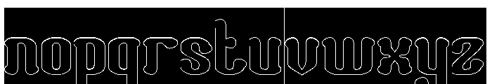 Romantic Club-Hollow-Inverse Font LOWERCASE