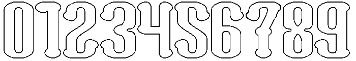 Romantic Club-Hollow Font OTHER CHARS