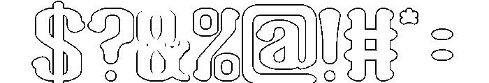 Romantic Club-Hollow Font OTHER CHARS