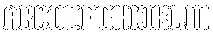 Romantic Club-Hollow Font UPPERCASE