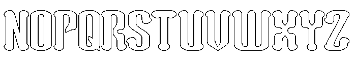 Romantic Club-Hollow Font UPPERCASE