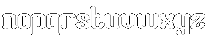 Romantic Club-Hollow Font LOWERCASE