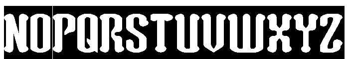 Romantic Club-Inverse Font UPPERCASE