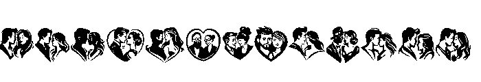 Romantic Couple Set Font UPPERCASE