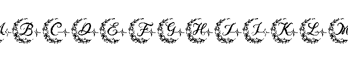 Romantic Floral Font UPPERCASE